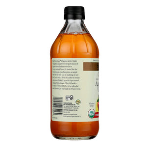 Organic Apple Cider Vinegar Unfiltered, Spectrum Naturals 473 ml