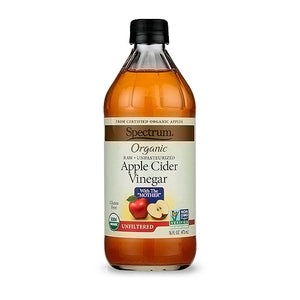 Organic Apple Cider Vinegar Unfiltered, Spectrum Naturals 473 ml