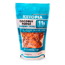 Cargar imagen en el visor de la galería, Coconut Fudge Almond Thins, Ketopia 100 g