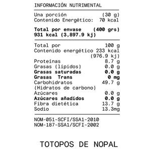 Totopos de Nopal sin Gluten, Adamá 400 g