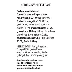 Helado New York Cheesecake Keto, Ketopia 370 ml