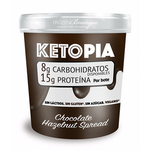 Helado de Chocolate Hazelnut Keto, Ketopia 370 ml.