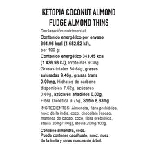 Cargar imagen en el visor de la galería, Coconut Fudge Almond Thins, Ketopia 100 g