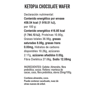 Crème Filled Chocolate Wafers, Ketopia 110 g